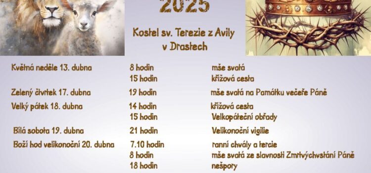 Bohoslužby o Velikonocích 2025